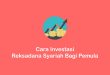 cara investasi reksadana syariah bagi pemula